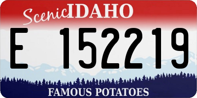 ID license plate E152219
