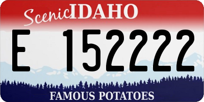 ID license plate E152222