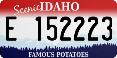 ID license plate E152223