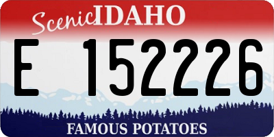 ID license plate E152226