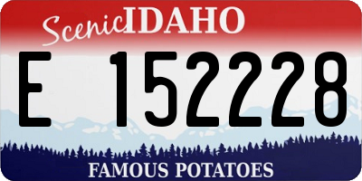 ID license plate E152228