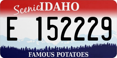 ID license plate E152229