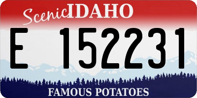 ID license plate E152231