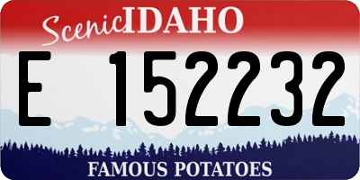 ID license plate E152232