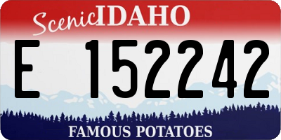ID license plate E152242
