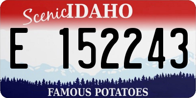 ID license plate E152243
