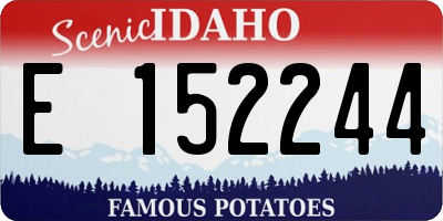ID license plate E152244