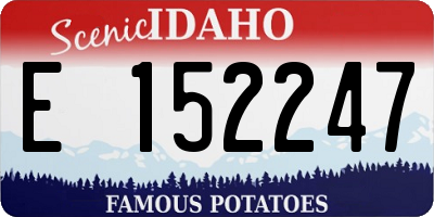 ID license plate E152247