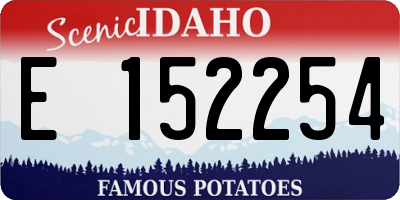 ID license plate E152254
