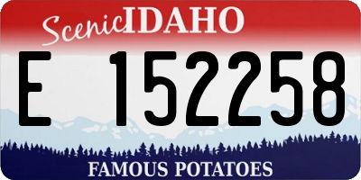 ID license plate E152258