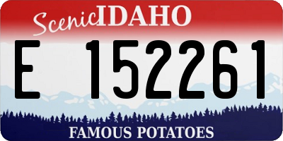 ID license plate E152261