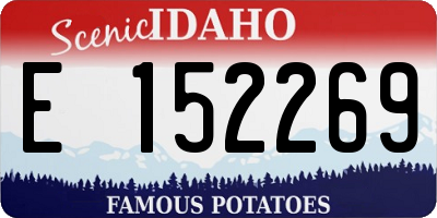 ID license plate E152269