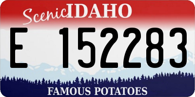 ID license plate E152283