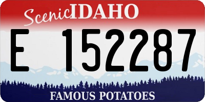 ID license plate E152287