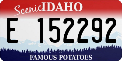 ID license plate E152292