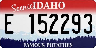 ID license plate E152293