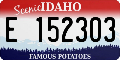 ID license plate E152303