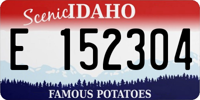 ID license plate E152304
