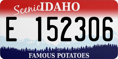 ID license plate E152306