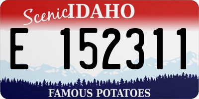 ID license plate E152311