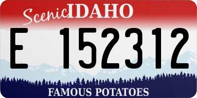 ID license plate E152312