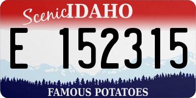 ID license plate E152315