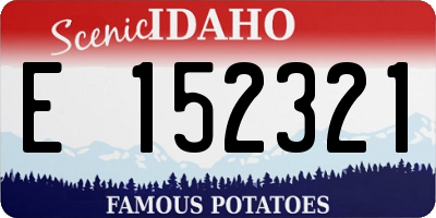 ID license plate E152321