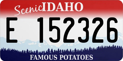 ID license plate E152326