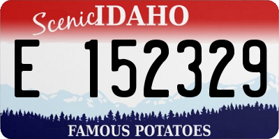 ID license plate E152329