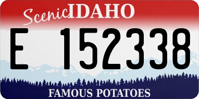 ID license plate E152338
