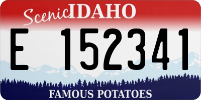 ID license plate E152341