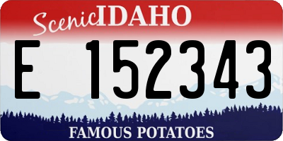 ID license plate E152343
