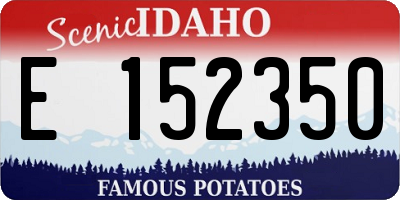 ID license plate E152350