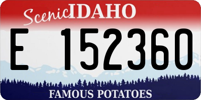 ID license plate E152360