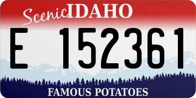 ID license plate E152361