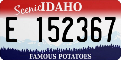 ID license plate E152367
