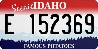 ID license plate E152369