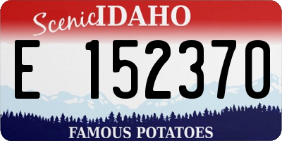 ID license plate E152370