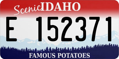 ID license plate E152371
