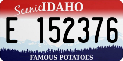 ID license plate E152376