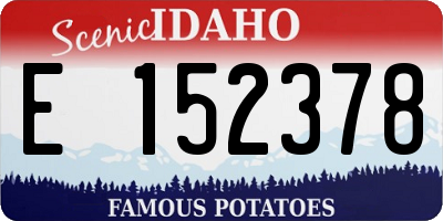ID license plate E152378