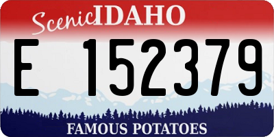 ID license plate E152379