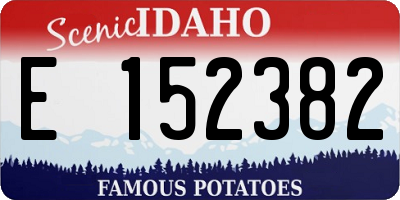 ID license plate E152382