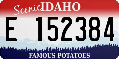 ID license plate E152384