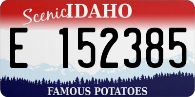 ID license plate E152385