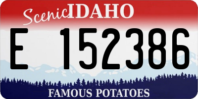 ID license plate E152386