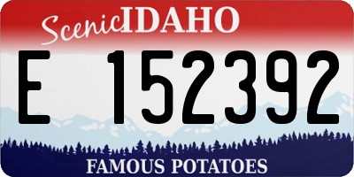 ID license plate E152392