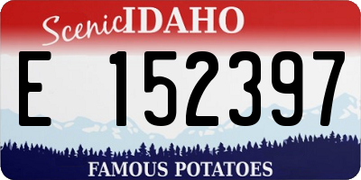 ID license plate E152397
