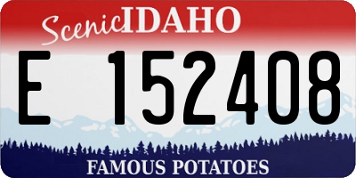 ID license plate E152408