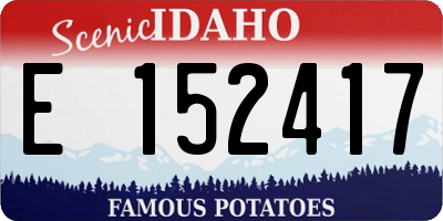 ID license plate E152417